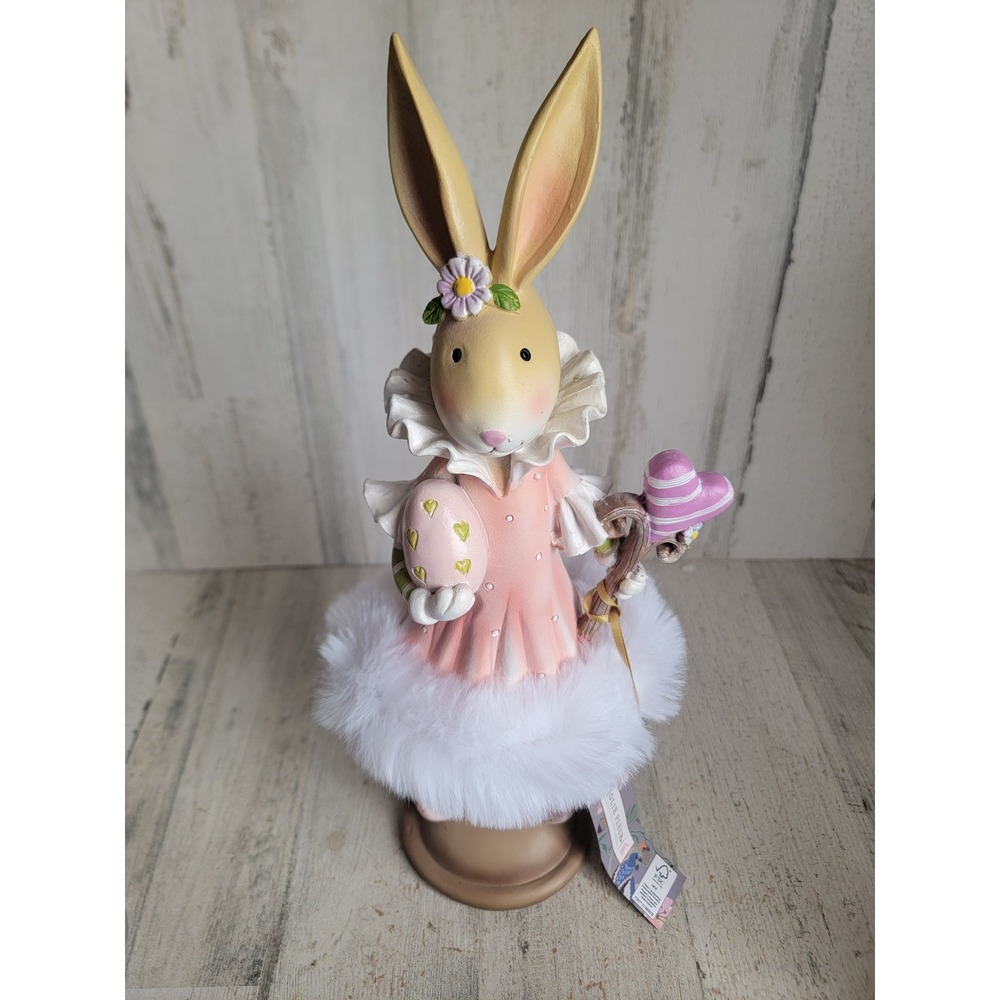 Jolie Fleur Easter bunny heart staff egg spring home decor figure unique